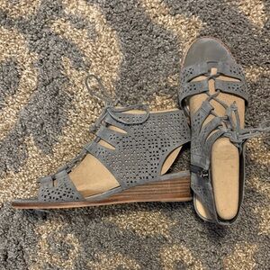 Vince Camuto Gray Lace-Up Sandals
